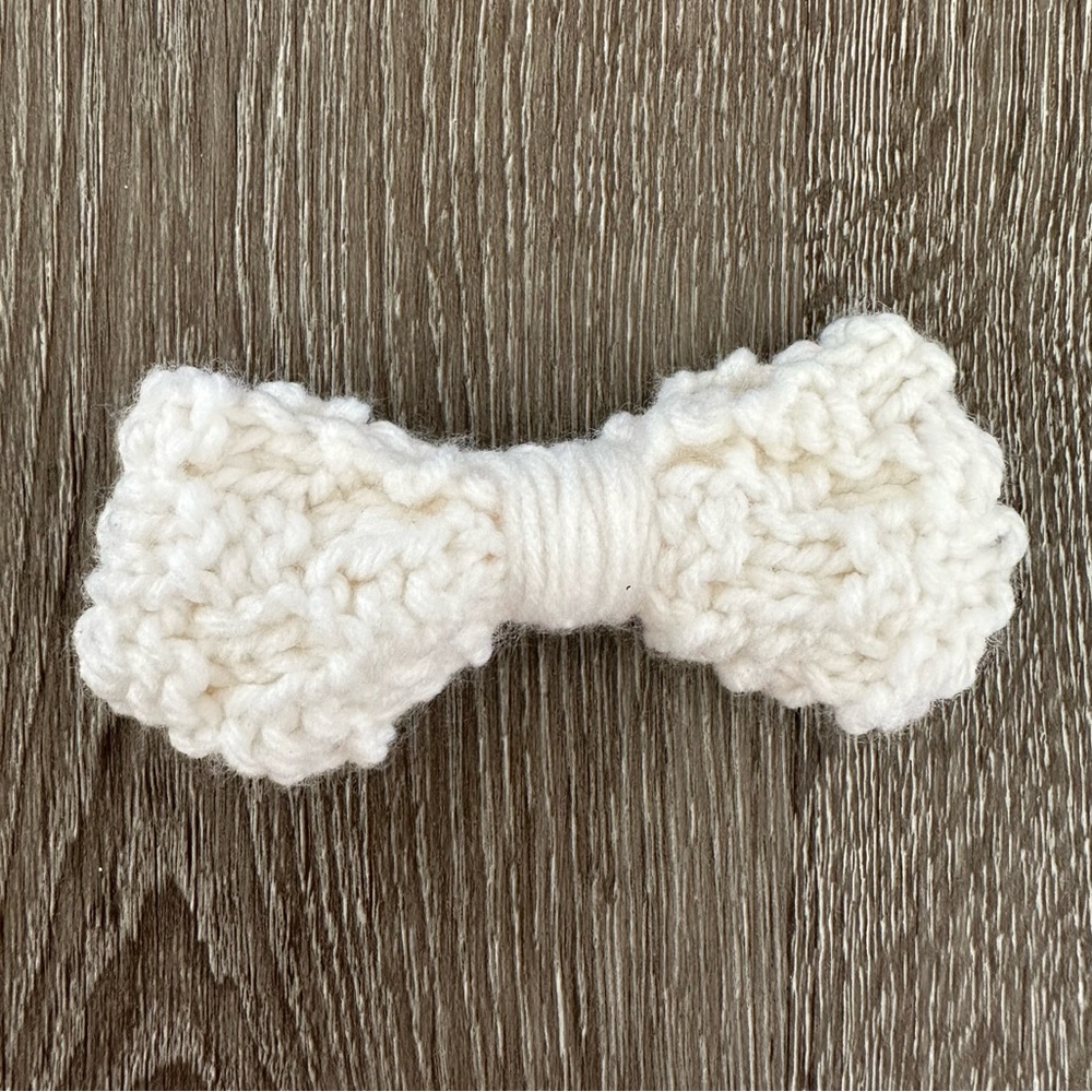 Handmade White Hair Bow